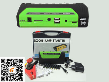 Green Portable Car Jump Starter Led Light Torch / Sos / Strobe 3 In 1 Jump Starter And Power Supply