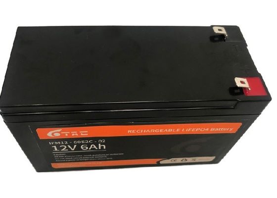 90*70*101mm 6Ah 12V LiFePO4 Battery Pack With BMS System