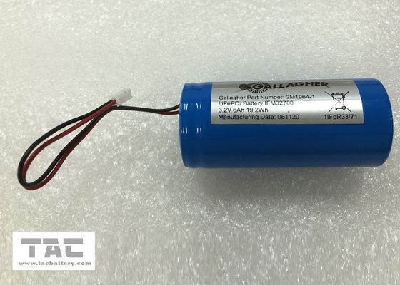 Customized Connector LiFePO4 Battery Pack IFR32700 3.2Volt 6000mah 1S1P For Solar Ence Back Up