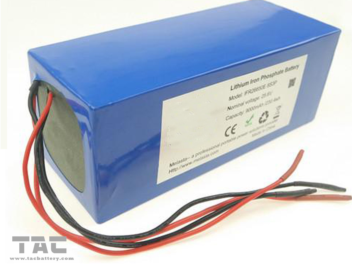 LiFePO4 Battery Pack 25.6V 10AH 26650 8S3P for Electric Scooter of 3.2V