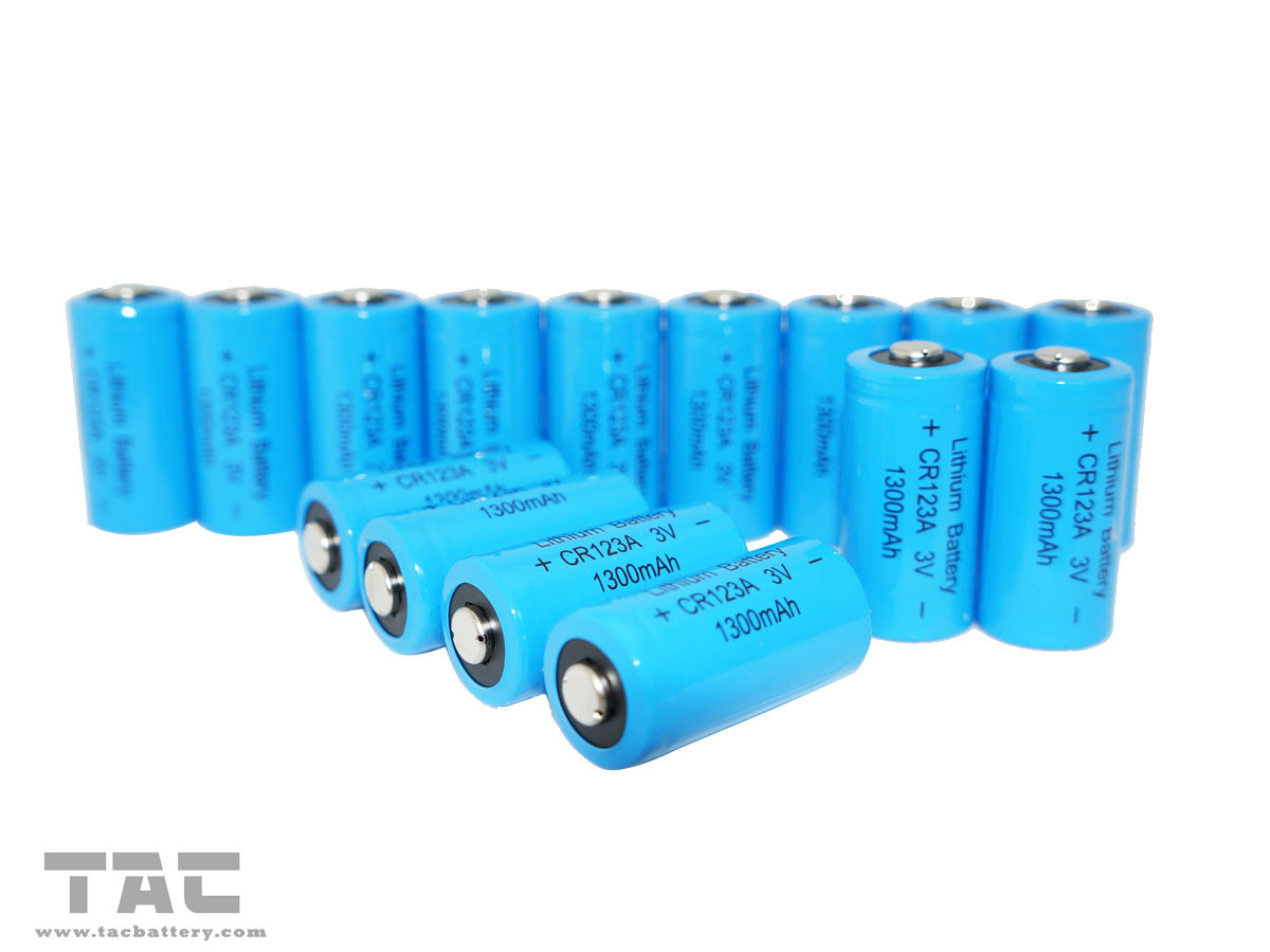 CR123A Primary Lithium LiMnO2 Battery 1500 mAh with High Energy Density