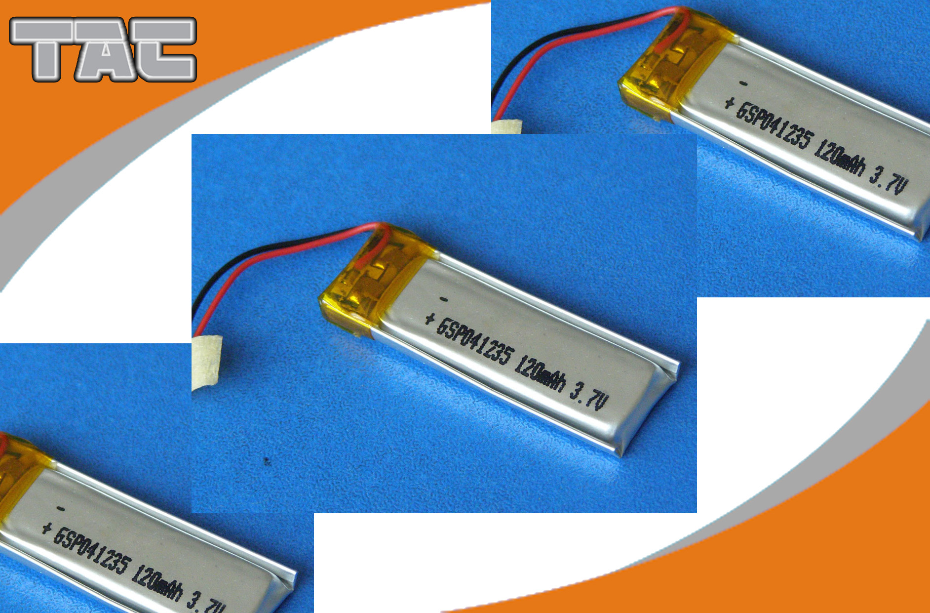 GSP041235 3.7V 120mAh Polymer Lithium Ion Battery for PDA MP3 MP4 smart card of Polymer Lithium
