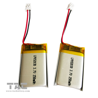 LP052030 3.7V 250mAh Polymer Lithium Lipo Battery Rechargeable For Bluetooth