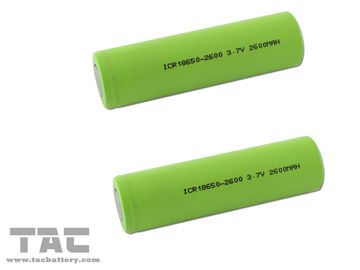 2600mAh Lithium Ion Battery Pack High Energy 3.7V ICR18650 Flat Top