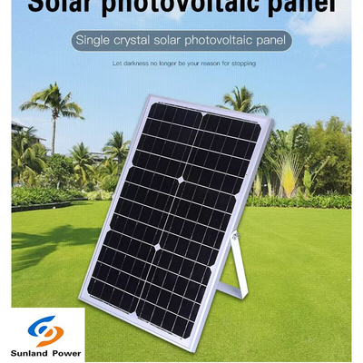 Monocrystalline Silicon Mono Solar Panel 18V 30W 1.66A for Home