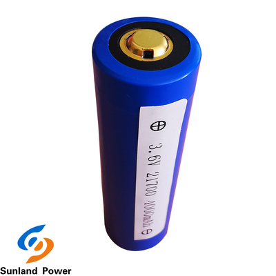 Blue Lithium Cylindrical Battery ICR21700 3.6V 4000mah with USB 300 Times Cycle Life