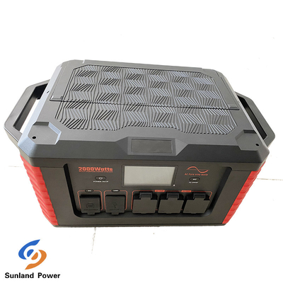 Solar Panel Portable Energy Storage System Outdoor Power Station 2000Wh With Inverter