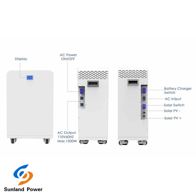 Off Grid 5.5KWH ESS Energy Storage System 1500W 2000W Inverter For Home