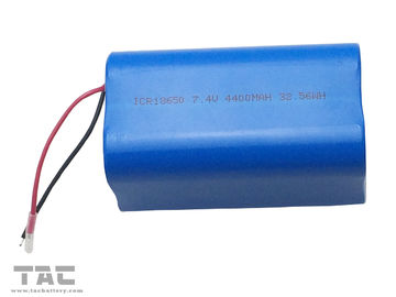 Lithium Ion Rechargeable Battery  Pack 18650  7.4V 4400mAh For Power Supply