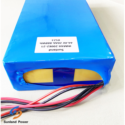 Flat INR21700 12S5P 44.4V 20Ah Lithium Ion Battery Pack For Electric Scooter