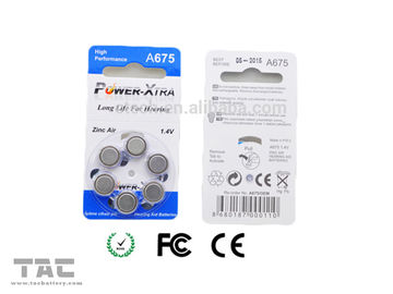 A675 PR44 1.4V 620mAh Zinc Air Battery Lithium Coin Cell Battery With Blue Tab
