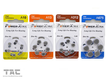 PR41 Zinc Air 1.4 Volts 155mAh A312 Hearing Aid Batteries , 0.5 Grams
