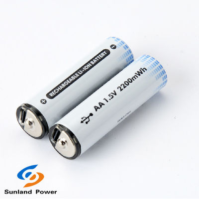 Rechargeable 1.5V AA Lithium Ion Battery With USB Type C Connector