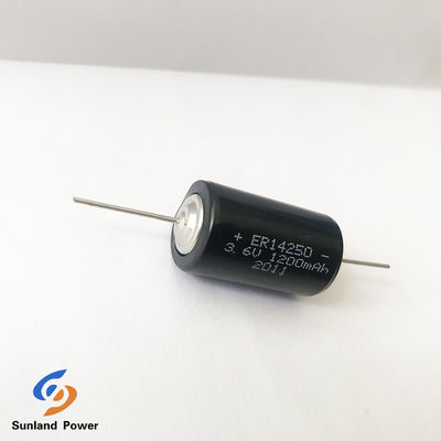 Wide Temperature 3.6V ER14250 1200mAh LiSOCl2 Battery Non Rechargeable  For Rain Detector