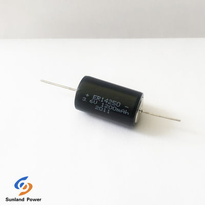 Wide Temperature 3.6V ER14250 1200mAh LiSOCl2 Battery Non Rechargeable  For Rain Detector