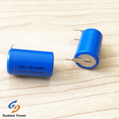 Non Rechargeable 3.0V CR14250 Lithium Primary Battery 800mAh With Tabs Application For Smart  Home