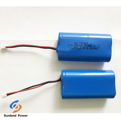 3.7V Rechargeable Lithium ion Battery ICR18650 1S2P with UL2054 For Lamp