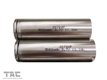 20700 Lithium Ion Cylindrical Battery For Electrical Vehicle 3.7V 3000MAH 30C