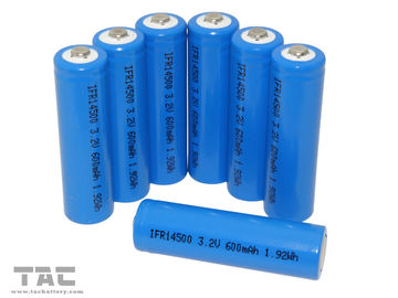 Solar Battery IFR14500 AA 3.2V 600mAh LiFePO4 Battery For Solar light