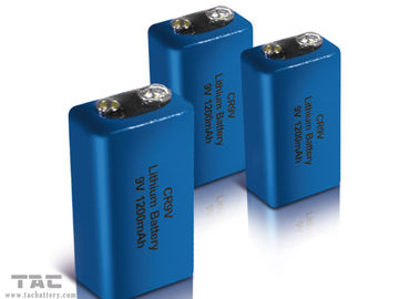 Light weight Blue CR9V Lithium Battery 1200mAh For Smoke Alarm System