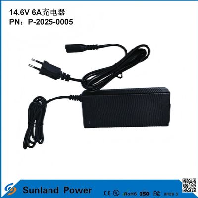14.6V 6A Charger, Compatible with 12.8V/14.4V Lithium Iron Phosphate (LiFePO₄) Batterie Charger, designed specifically for electric tools/electric  Efficient charger, compatible with multiple devices