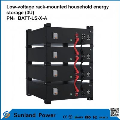 3U Low-Voltage Intelligent Control Home Energy Storage All-in-One Butler LiFePO4 51.2V 50A 5120Wh16S1P Prismatic LFP Battery with aluminum shell 3.2V/100Ah cycle life of 4000 cycles