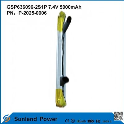 Rechargeable Lithium-Ion Battery Pack GSP636096-2S1P 7.4V And 5000mAh  For Power Banks Outdoor Electronic Devices Flashlight Lighting Small Electronic Equipment