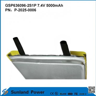 Rechargeable Lithium-Ion Battery Pack GSP636096-2S1P 7.4V And 5000mAh  For Power Banks Outdoor Electronic Devices Flashlight Lighting Small Electronic Equipment