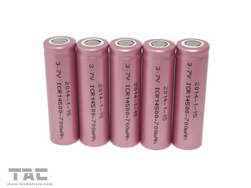 AA Rechargeable Batteries 700mAh Lithium ion Cylindrical ICR14500 Cell