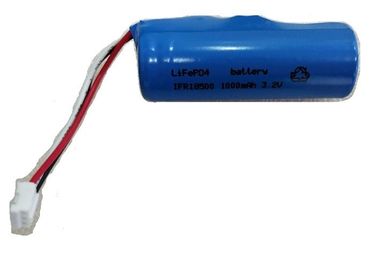 PCB And NTC Lifepo4 Battery 3.2 V 18500 1000mAh 12 Months Warranty