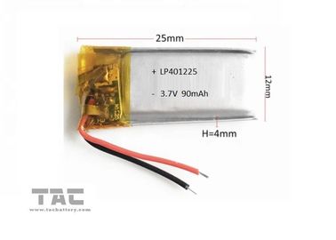 3.7v 90mah 401225 Rechargeable Li ion Polymer Battery For Recording Pen