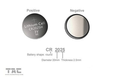 CR2025 3.0V 160mA Primary Lithium Coin Cell Battery for LED Light