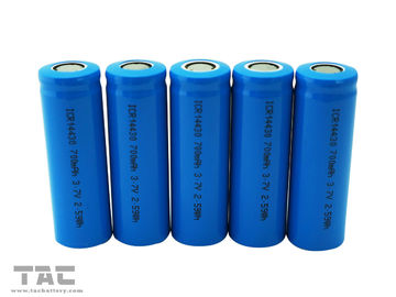Rechargeable Lithium Ion Cylindrical Battery LIR14430 700mAh For Lighting