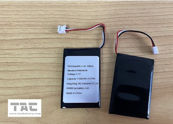 1100mah Polymer Lithium Ion Batteries 3.7V Pouch Cell 603450