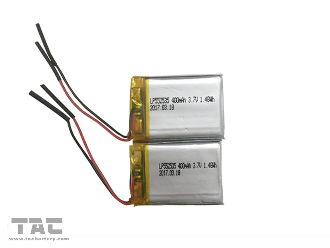 GSP552535 Rechargeable Li Polymer Battery LP552535 3.7V 400mAh For IoT