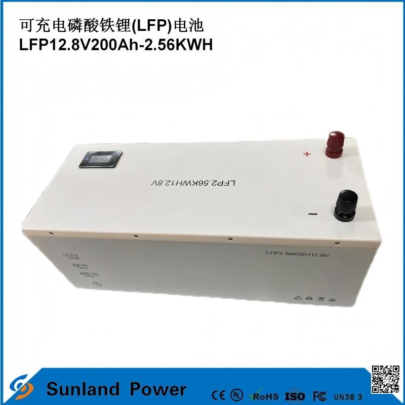 12V 200AH LiFePO4 Battery With UN38.3 MSDS UL1642 Certificate Continuous Load 100A LCD Dispaly