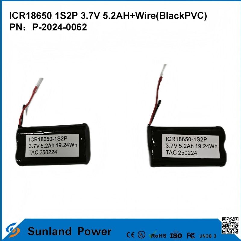 ICR18650-1S2P Battery For High Energy Density Safety In Various Fields Power Tools Consumer Electronics Electric Vehicles