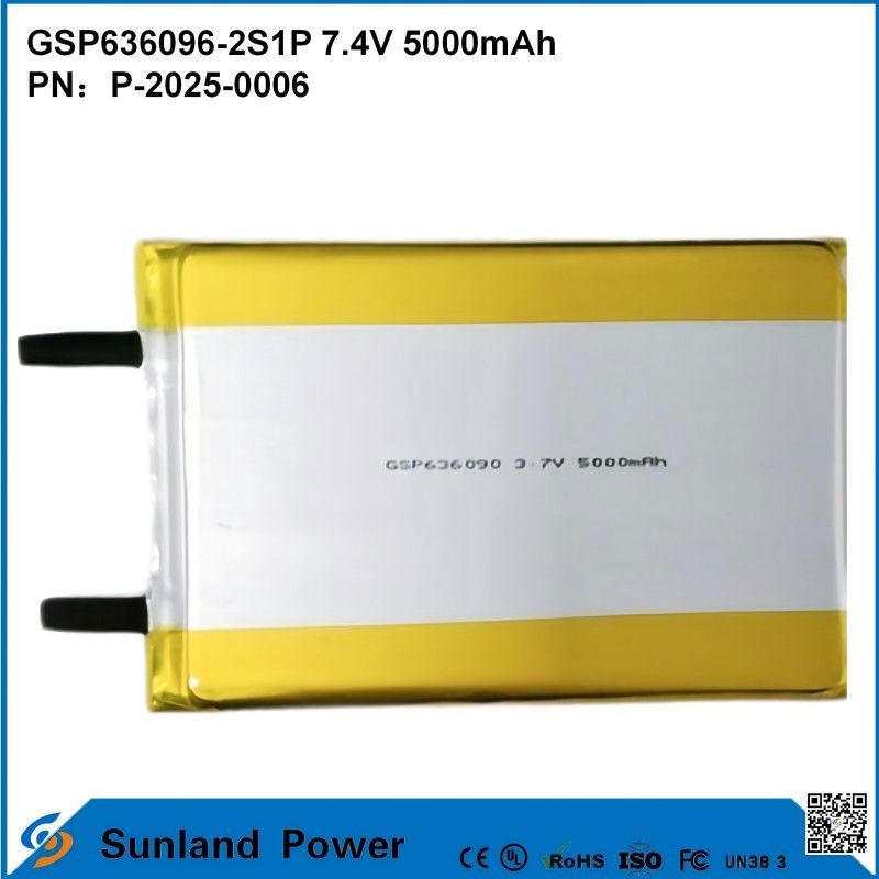 Rechargeable Lithium-Ion Battery Pack GSP636096-2S1P 7.4V And 5000mAh  For Power Banks Outdoor Electronic Devices Flashlight Lighting Small Electronic Equipment