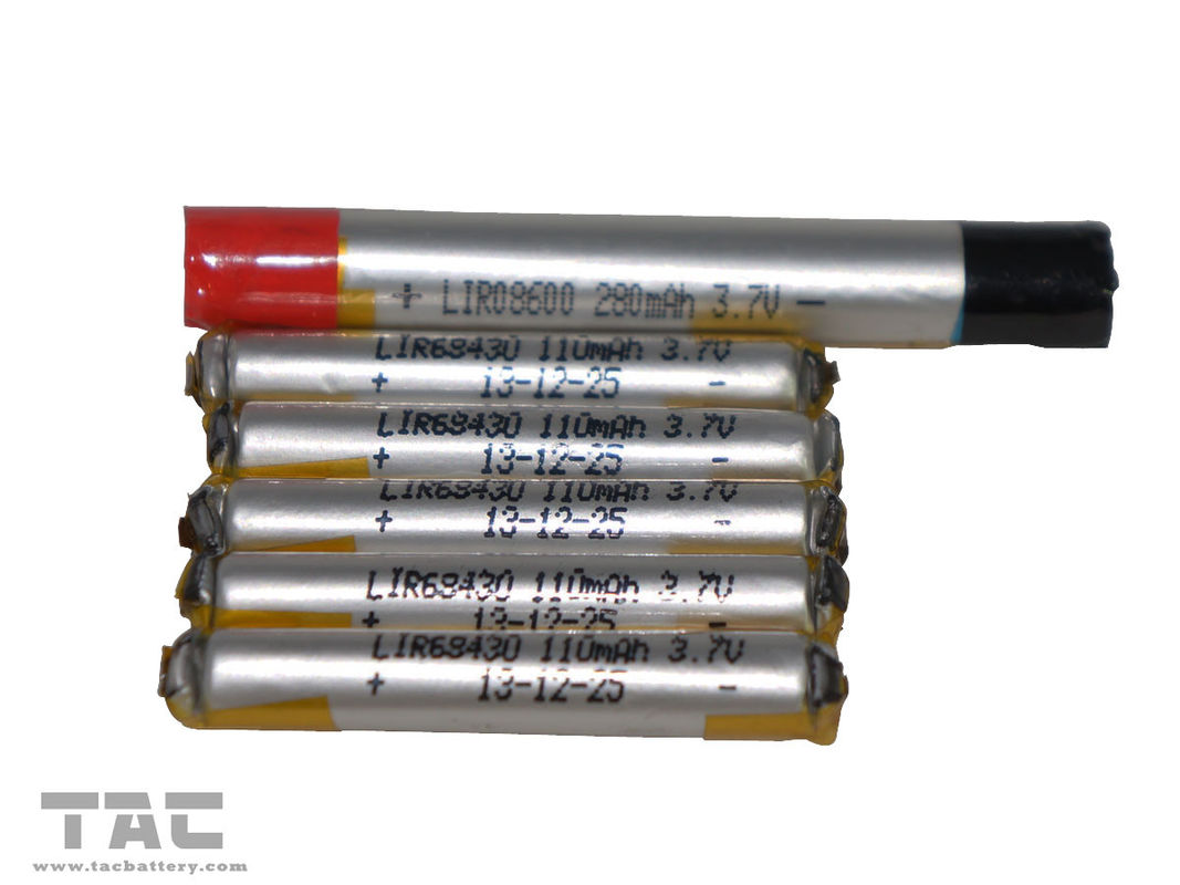 3.7V LIR68500 / LIR68430 E-cig Big Battery For Ego Ce4 Kit 110mAh ROHS Approved