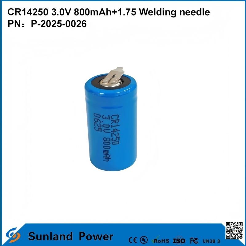 CR14250 3.0V 800mAh+1.75 Welding needle can be used for Smart metering water meters electricity meters gas meters memory backup CMOS memory RTC real-time clocks wireless alarm sensors