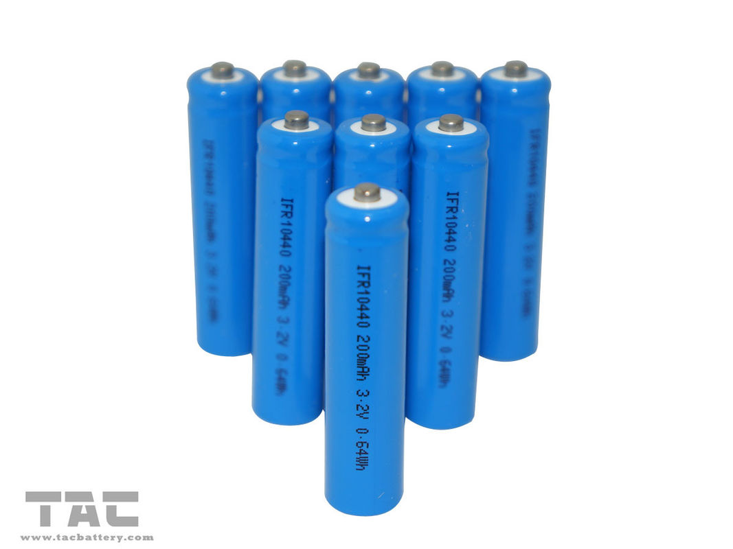 IFR10440 AAA Li-Ion 3.2V LiFePO4  200mAh Batteries for Solar Product