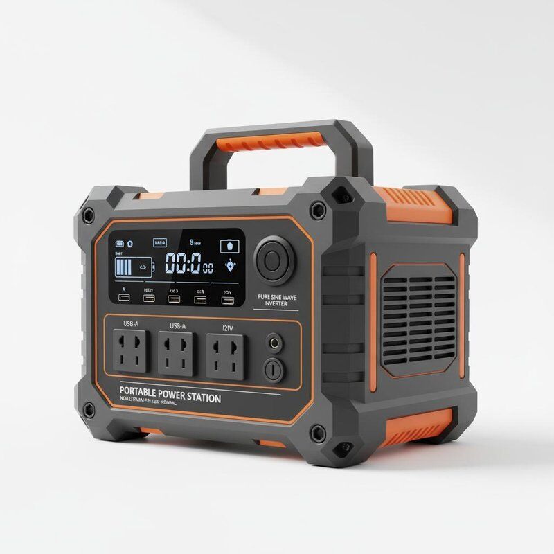 Portable Energy Storage System with NCM Lithium Ion Battery 12.8V Nominal Voltage and Pure Sine Wave Inverter
