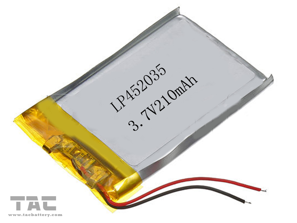 3 7 Volt 210 Mah Li Ion Polymer Battery Gsp452035 Li Polymer Battery Pack
