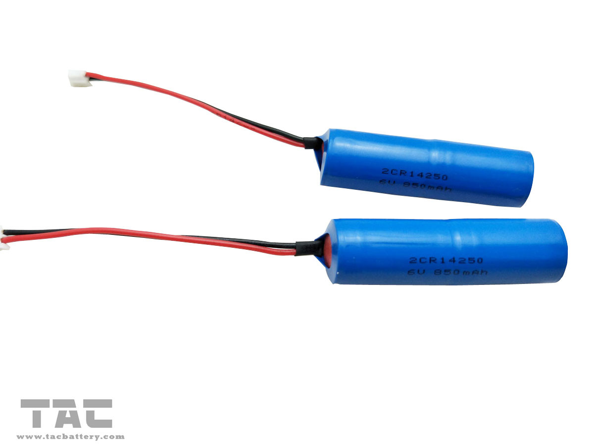 LiMnO2 Nonrechargeabe Lithium Battery For Laryngoscope CR14250 6.0V 850mAh