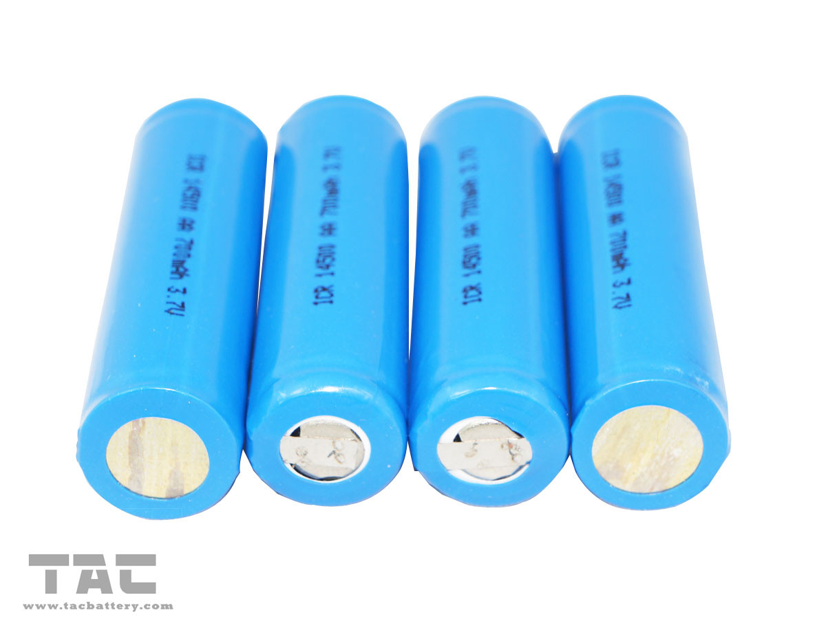3.7V ICR14500 Lithium ion Cylindrical Battery Of 600mAh With PCB