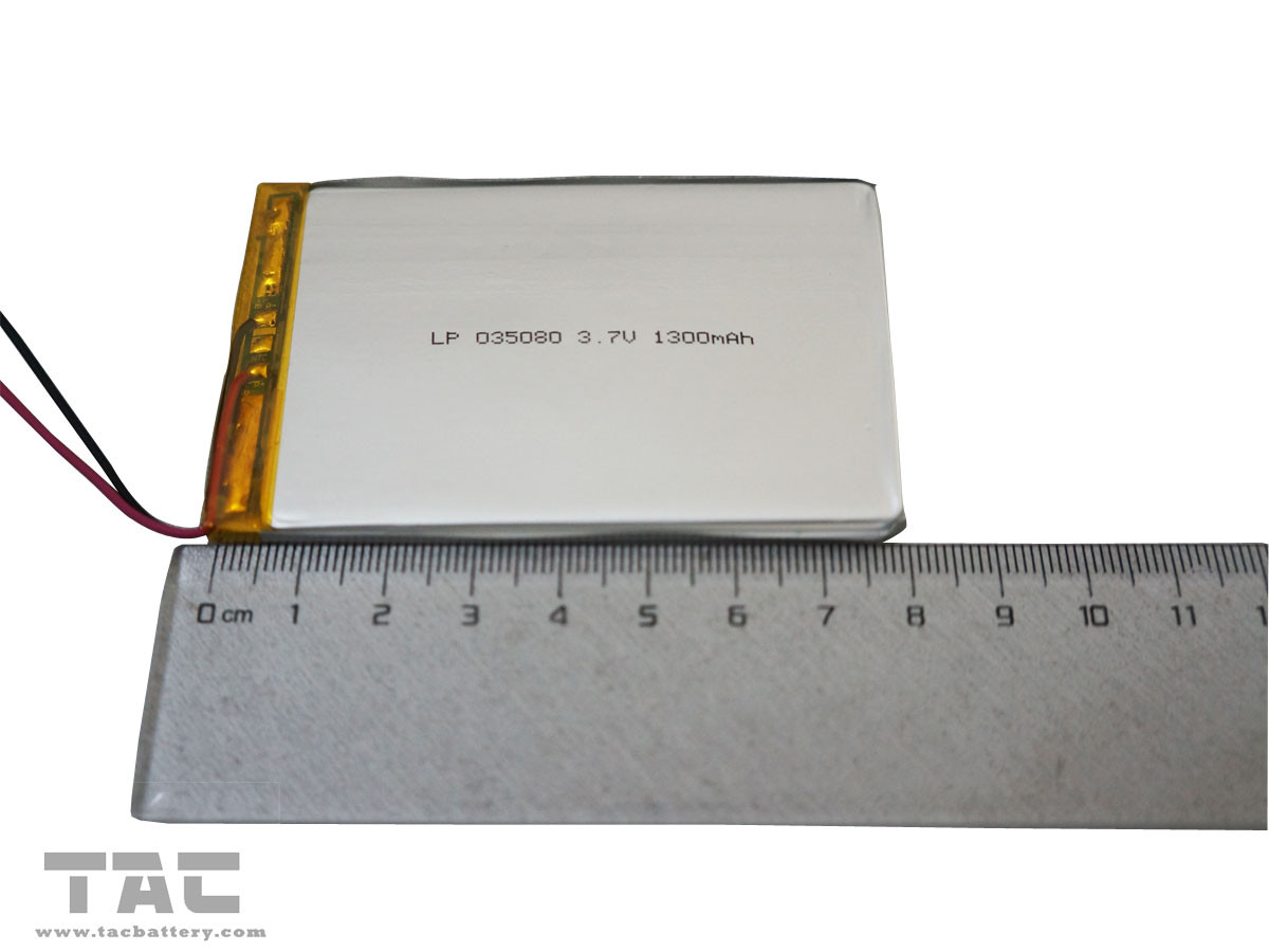 GSP035080 3.7V 1300mAh Polymer Lithium Ion Battery for Mobile phone