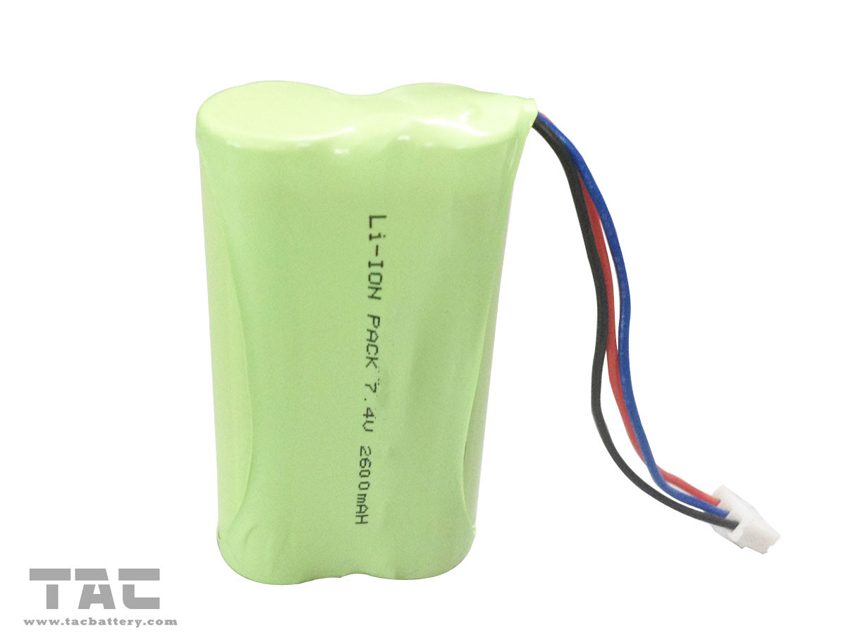 18650 Lithium Ion Cylindrical Battery Pack 7 4v 2600mah Pack For Pop Gun