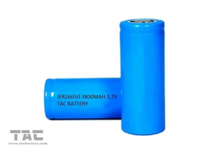 Cylindrical Lithium Ion LiFePO4 26650 Battery Cell 3800mah