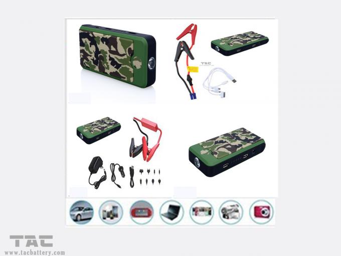 12V Polymer Li-ion Battery Portable Car Jump Starter , Car Emergency