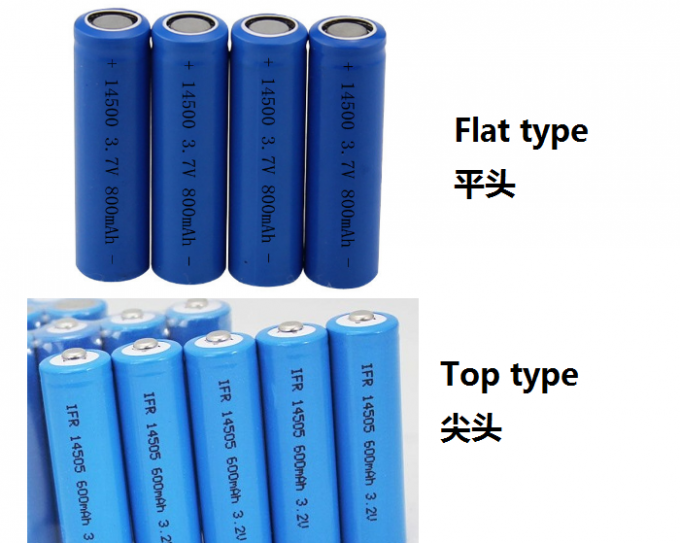 AA Rechargeable Batteries 700mAh Lithium ion Cylindrical ICR14500 Cell